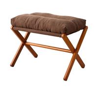 Foldable Footrest Stool for Living Room Sofa Brown Foot Support Step Desk Furniture
