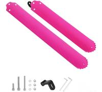 Foldable For Bike Mudguard Rollable And Retractable Front Rear For Fender Adjustable Angle For 14-22 Inch Wheels, For Rubber With Spring Steel(Rose Red)
