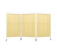 Foldable for Clinics 3 Panel Room Divider with 360° Rolling Wheels Versatile L C V W S Ideal for Offices & Mcas.