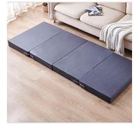 Foldable Four-Fold Mattress with Washable Zippered Cover Portable Camping & Studio Floor Bed Travel Futon Mat for Guests & Dorm Rooms
