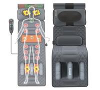 Foldable Full Body Massage Mat with Heat, Lumbar Hot Compress Massage Mattress with 9 Modes, 20 Heads Vibrating Massage Mat for Neck and Back