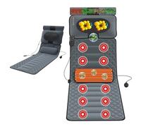 Foldable Full Body Massage Mat with Heat, Lumbar Hot Compress Massage Mattress with 9 Modes, 20 Heads Vibrating Massage Mat for Neck and Back