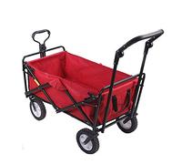 Foldable Garden Cart Trolley with Wheels - Heavy-Duty Pull Truck for Camping, Gardening & Outdoor Use - Versatile Folding Wagon for Easy Transport and Storage