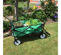 Foldable Garden Cart Wagon Trolley Utility Wheel barrow Pull Along Wheelbarrow