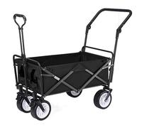 Foldable Garden Cart with 4 Wheels, Heavy-Duty Outdoor Utility Wagon for Camping, Gardening, and Shopping - and Versatile Transport Solution