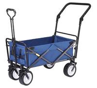 Foldable Garden Cart with 4 Wheels, Heavy-Duty Outdoor Utility Wagon for Camping, Gardening, and Shopping - Versatile and Portable Garden Trolley