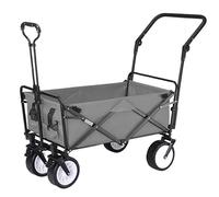 Foldable Garden Cart with 4 Wheels - Heavy Duty Utility Trolley for Outdoor Camping Ideal for Shopping Supplies and Gardening Tasks.