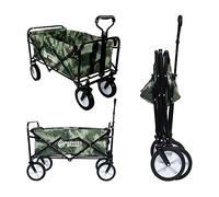 Foldable Garden Hand Cart - Heavy-Duty, Portable & Versatile Trolley (Green Digital Camouflage)