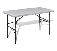 Foldable Garden Table Outdoor Picnic Dining HDPE White vidaXL