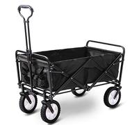 Foldable Garden Trolley Cart, Heavy-Duty Steel Frame Hand Truck for Camping & Outdoor, 75kg Capacity, Lightweight 11.5kg, Portable Wagon for Easy Transport
