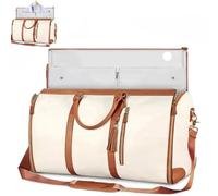 Foldable Garment Bag, Convertible Suitcase with Shoulder Strap - 2 in 1 Hanging Travel Bags for Women's Clothes