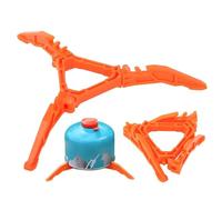 Foldable Gas Canister Stand Tank Bracket Outdoor, Camping Gas Tank Holder Universal Fit for 110g/230g/450g Tanks Tripod Gas Bottle Stand for Stove Hiking Picnic Folding Burner Accessories Orange