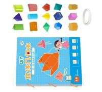 Foldable Geometric Shapes Learning Materials Interactive Craft Project Classroom Teaching Aid Cognition Development Portable Paper Model Pack