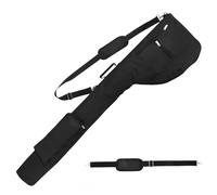Foldable Golf Club Travel Bag, golf Club Carrier Bag with Zipper, Small Lightweight Portable Golf Carry Bag Waterproof, Golf clubs Bags with Strap and Pocket for Men Women, Holds 8-10 Clubs, Black