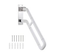 Foldable Grab Bar for Toilet, U-Sd Safe Rail, Wall-Mounted il for irs, Includes Mounting Hardware, 65cm/2.1ft White ir Safe Aid