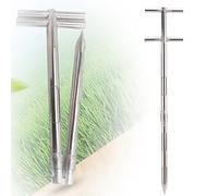Foldable Grain Powder Sampler with Double Handle, Rotatable Solid Probe for Efficient Beans and Fertilizer Sampling, Durable Stainless Steel Design