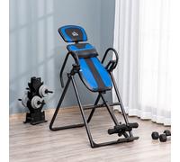 Foldable Gravity Inversion Table, Fitness Bench with Soft Ankle Cushions for Home HOMCOM Black One Size