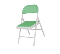 Foldable Green Back Computer ChairComfortable SpaceSaving Study Stool for Long HoursHome Office Seating Solution