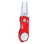 Foldable Green Fork Magnetic Marker Mark Divot Repair Tool Divot Tool with Pop Up Button