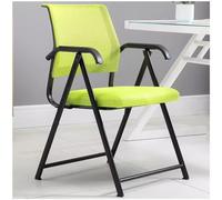 Foldable Green Office Desk Chair with Backrest - Portable Accent Armchair for Home Conference & Training Use - Lightweight Versatile Seating Solut