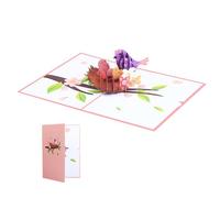 Foldable Greeting Card for Birthday and Mother's Day Flower Cards Celebrating Special Moments at Bird's Nest