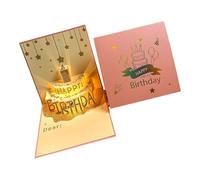 Foldable Greeting Card with Envelope 3D Birthday Themed Card with Musical Tunes and Glowing Lights Festival Postcards Birthday