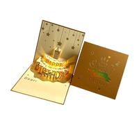Foldable Greeting Card with Envelope 3D Birthday Themed Card with Musical Tunes and Glowing Lights Festival Postcards Birthday
