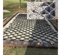 Foldable Grid Sy for Driveway - Permeable Pavers for Enhanced Ground Stability on Grass, Gravel, Sand & Soil - Ideal for Landscaping & Outdoor Use