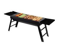 Foldable Grill Removable and Portable Stove | Outdoor barbecue charcoal grill with side shelves for garden, camping, balcony, cooking, picnic, travel,
