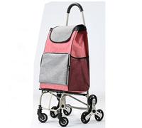 Foldable Grocery Cart for Stairs Portable Shopping Trolley with Waterproof Bag Large Capacity Easy Transport Ideal for Shopping Groceries and Outdoor Use