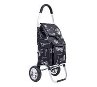 Foldable Grocery Cart with Oxford Fabric Removable Wheels Large Capacity for Easy Storage Lightweight Shopping Trolley on Wheels (Color: F)