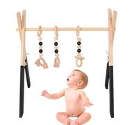 Foldable Gym Toy,Eco-Friendly Pine Wooden Frame | s Exercise Accessories for Early Childhood Education Center, Nursery Room, Room, Living