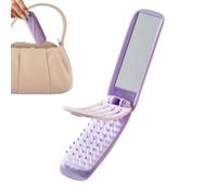 Foldable Hair Brush | Portable Foldable Massage | Compact Hair Brush and Comb for Handbag - For Styling Untangling Makeup Women Girls Business Work School Commuting