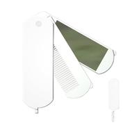 Foldable Hair Brush with Mirror - Folding Comb, Compact Grooming Stick | Portable Detangling Brush for Travel, Practical Combination Brush with Mirror - Sports Bag, Cosmetic Bag, Bath Area Home