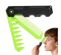 Foldable Hair Comb - Mini Hair Brush with Handle, Travel Styling Comb | Small Hair Tool for Office Backpack, Pocket Friendly Comb for Moustache Management, Styling Brush for Organiser Tas