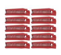 Foldable Hair Comb Portable Shaping Multi Functional Folding Comb for Hairdressing 10pcs Anti Static Comfortable Ergonomics Design ABS Material 8.5in (Red)