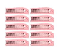 Foldable Hair Comb Portable Shaping Multi Functional Folding Comb for Hairdressing Anti Static Comfortable Ergonomics Design 10pcs ABS 8.5in (Pink)