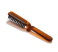 Foldable Hair Comb Scalp Brush Travel Essentials Portable Hair Brush Anti Static Head Massage Combs Hair Styling Tools Portable for Women Men (Amber)