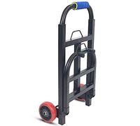 Foldable Hand Cart - Heavy Duty Iron Shopping Trolley with Flat-Free Rubber Wheels 150kg Capacity Ideal for Sack Trucks and Luggage Transport