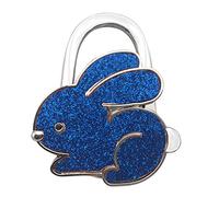 Foldable Handbag Hook, Alloy Portable Cute Rabbit Pattern Table Hook Handbag Hanger for Hanging Purse, Bag, Women Girls Gifts (2PCS Blue)