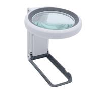 Foldable Handheld Magnifier with 10X 30X Magnification LED 3 Colors Ideal for Reading Coins Stamps Maps Great Gift Low Visions Seniors