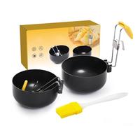 Foldable Handle Egg Poacher Pan, Stainless Steel Construction with Non-Stick Interior for Efficient Breakfast Cooking(2pc)