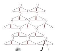 Foldable Hangers - 12 Pack Portable Space Saving Clothes Hangers, Lightweight Travel Hanger Set | Compact Folding Garment Hanger for Suitcase Packing Hotel Dorm Closet Room Door Vacation Use for trave