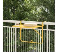 Foldable Hanging Balcony Table - Mustard, 60x40 cm, Steel Berkfield Home Multi One Size