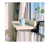 Foldable Hanging Balcony Table - Space-Saving Outdoor Terrace Table for Garden & Patio Max Load 60KG 120x28CM (White) - Perfect for Balconies & Outdoor Living Spaces