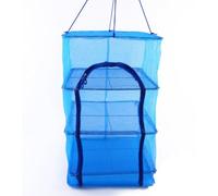 Foldable Hanging Fish Drying Net Basket Pe Blue Mesh Rack Multi-layer