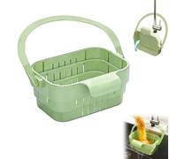 Foldable Hanging Sink Drain Basket Stretchable Kitchen Colander with Flip Cover Space Saving Food Strainer,Multi-Functional Kitchen Sink Strainer Basket, for Vegetables Fruit Utensils