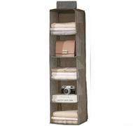 Foldable Hanging Storage Organizer Bag with Multi-Layer Shelves for Clothes and Wardrobe, Breathable Non-Woven Fabric with Reinforced Structure for Home and Closet Organization,G