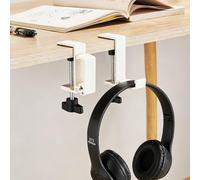 Foldable Headphone Stand Hanger Holder Under Desk Aluminum Alloy Headset Stand Fit for Gaming PC Accessories Universal Space Save Mount Clamp Hook Suitable for Xbox/PS4 Controller Office Computer Desk