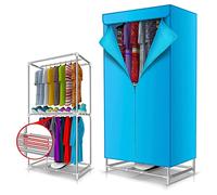 Foldable Heated Airer Clothes Dryer Indoor, Folding Towel Warmer Drying Rack, Load 30kg, Household Clothes Dryer with Dustproof Cloth Curtain, Energy-Efficient